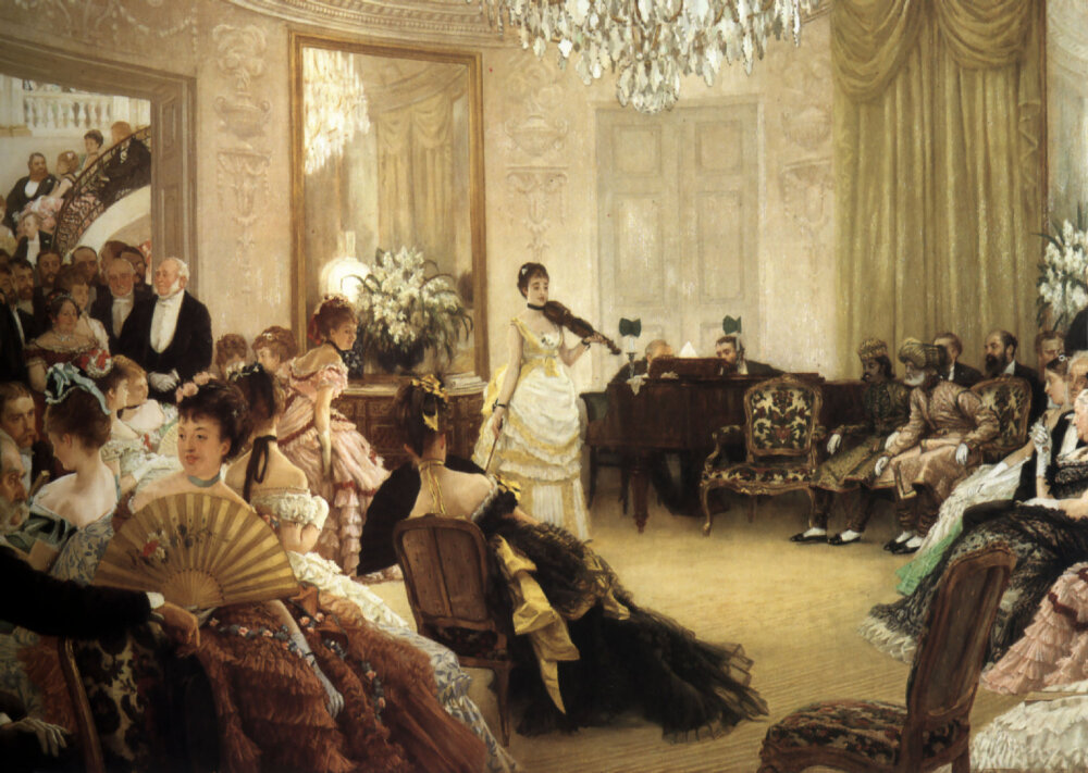 Jacques Joseph Tissot ( 15 October 1836 – 8 August 1902 )was a French painter and illustrator. He was a successful painter of Paris society before moving to London in 1871. He became famous as a genre painter of fashionably dressed women shown in various scenes of everyday life.