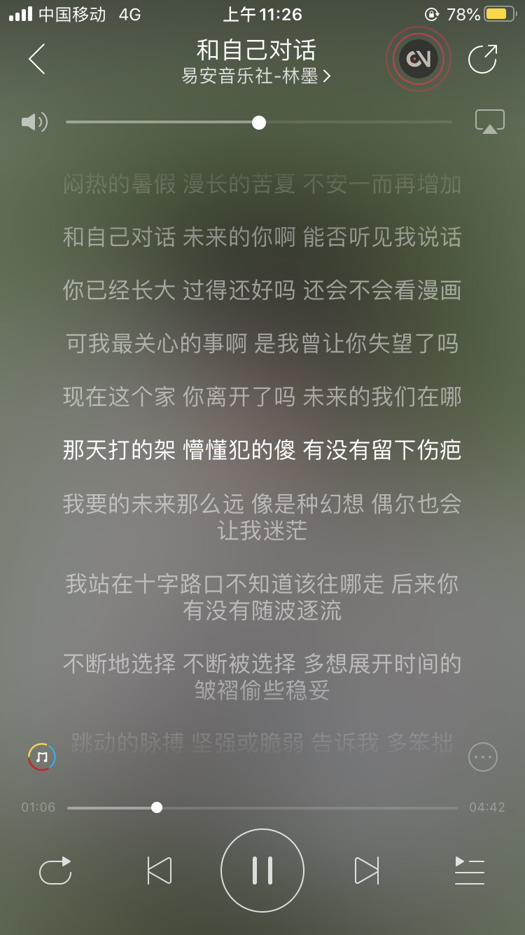 网易云音乐 和自己对话
那天打的架