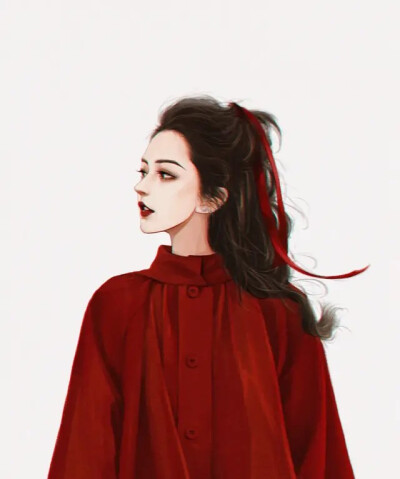 你穿红衣，很好看