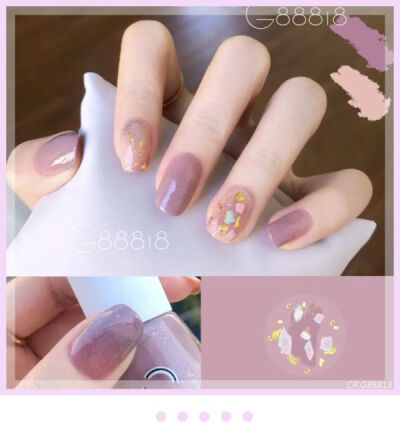 清新油画晕染撞色美甲气质显白系列