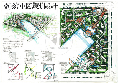 #规划##快题##考研#今日分享一：居住区规划设计（第一弹）--大禹手绘规划手绘优秀作品欣赏