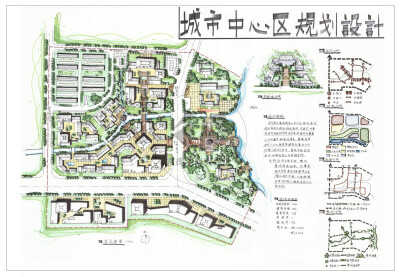 商业综合规划设计--大禹手绘规划快题优秀作品欣赏