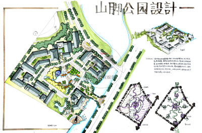 公园广场规划设计（第一弹）--大禹手绘规划快题优秀作品欣赏