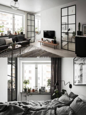 装修图之44㎡小公寓，现代简约风，一室一厅格局