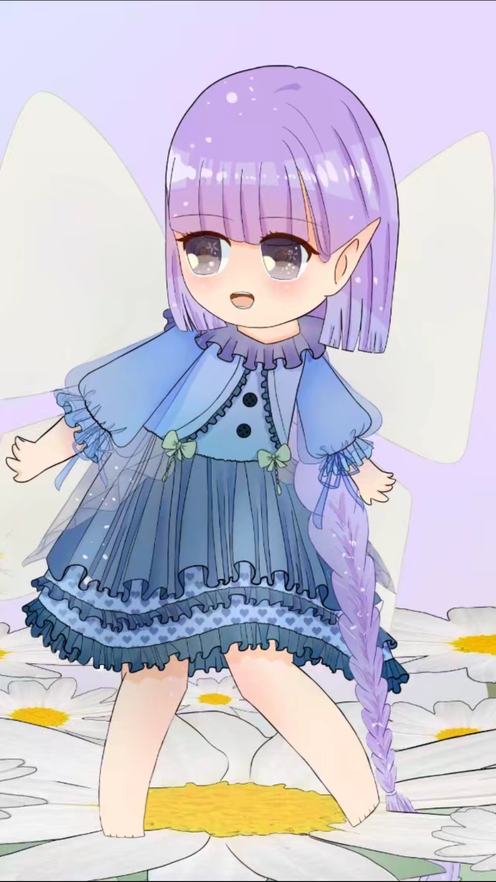 手绘 插画 梦幻 清新 少女 