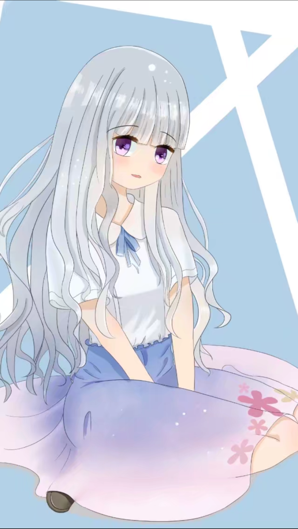 手绘 插画 梦幻 清新 少女 