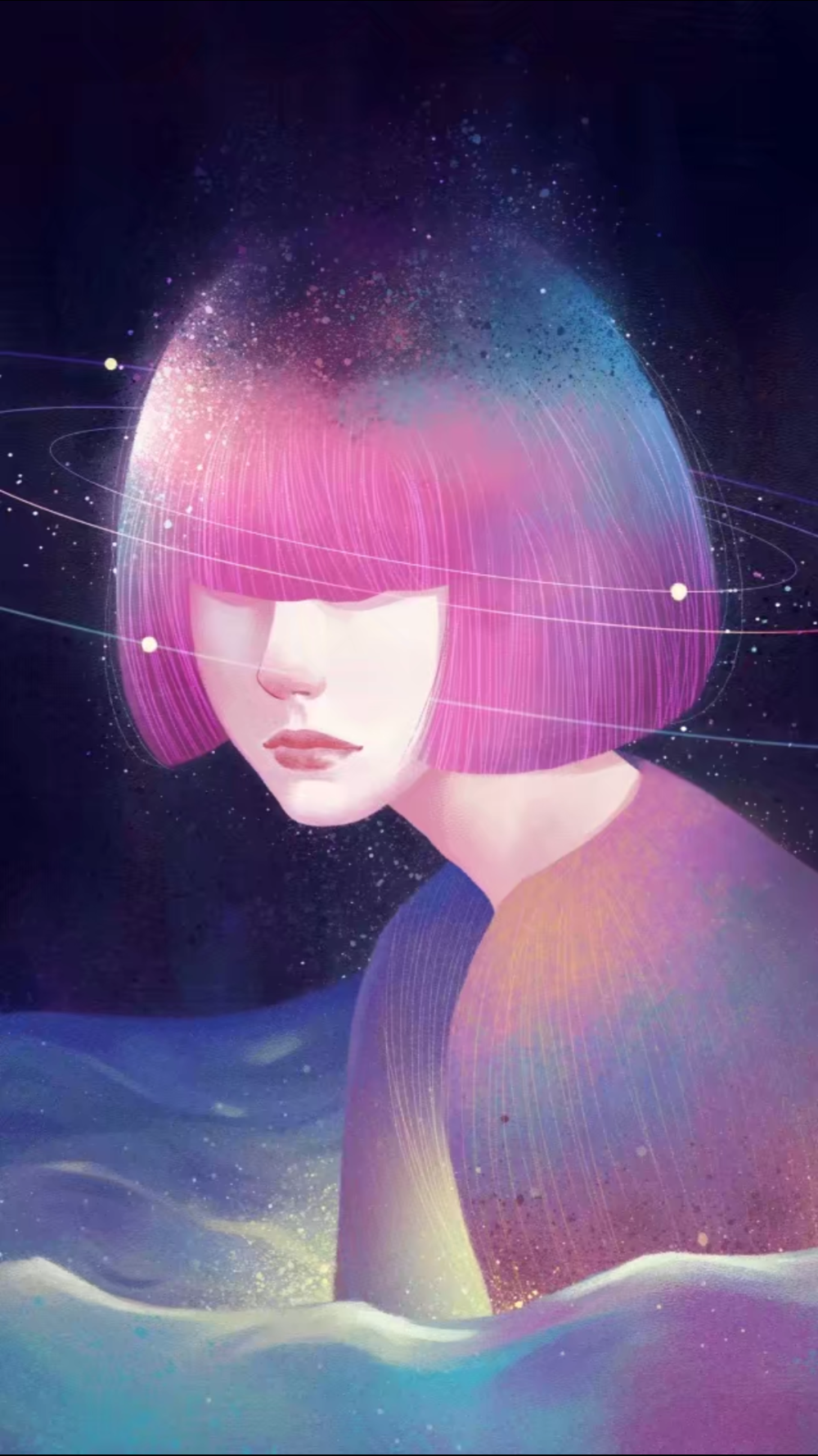 梦幻 手绘 插画 小清新