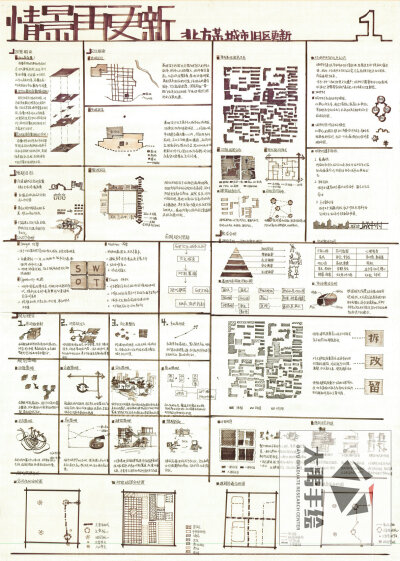 今日分享一：旧城更新规划设计--大禹手绘规划快题优秀作品欣赏