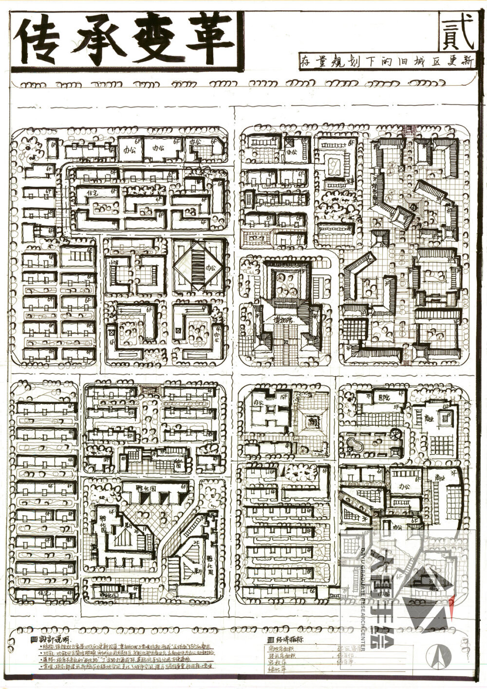 旧城更新规划设计--大禹手绘规划快题优秀作品欣赏