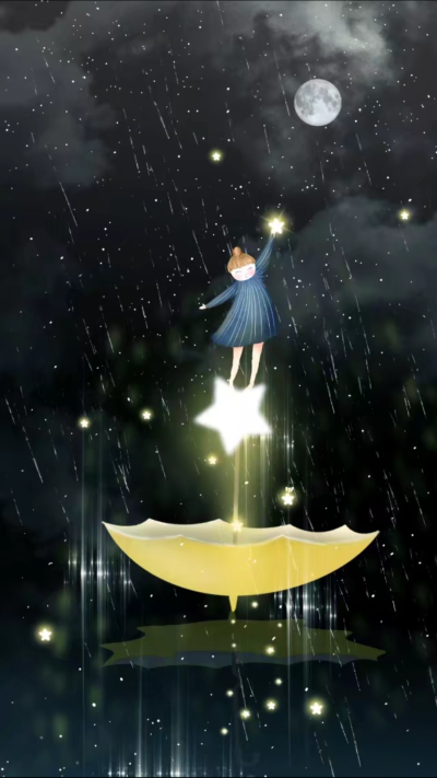 唯美 清新 简约 手绘 插画