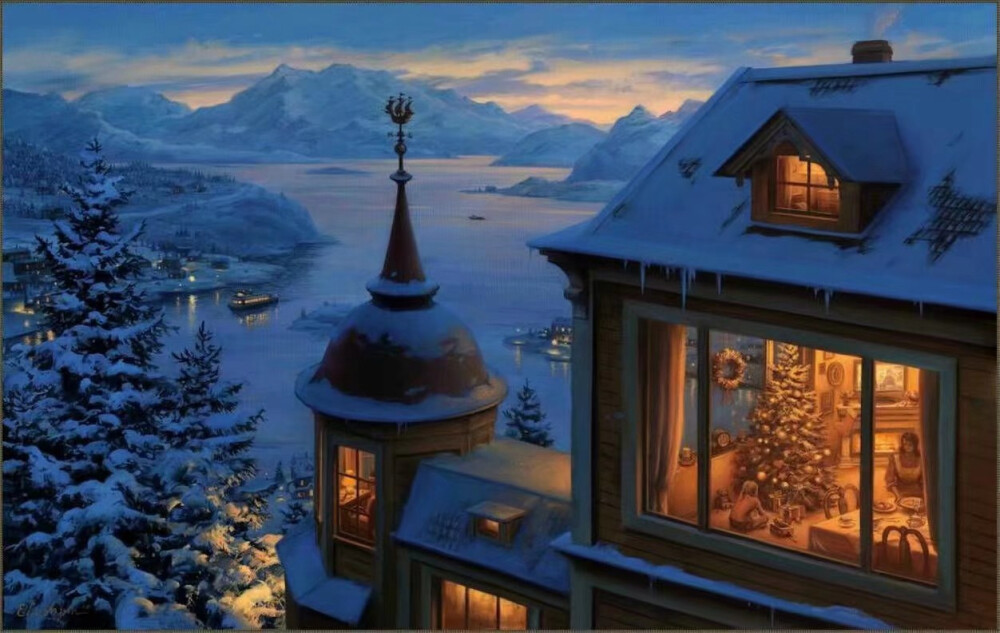 —
油画里的灯火阑珊 ​
俄罗斯艺术家Eugene Lushpin