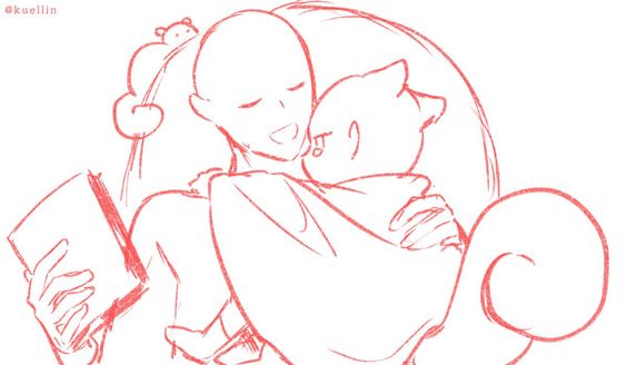  动物人体互动 绘画 借鉴