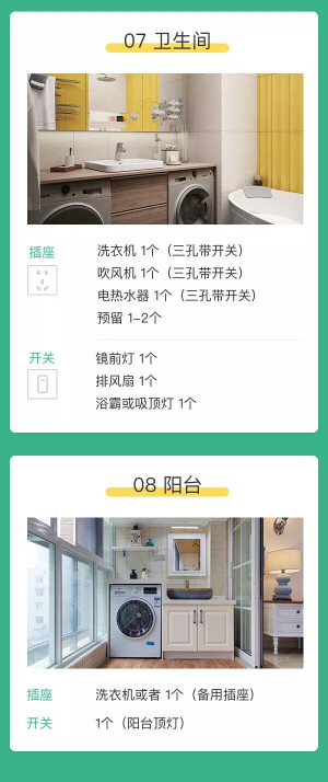 北京装修 • 装修经验 || 装修时，你知道家里各个空间应该配多少开关插座吗？用组图告诉你每个空间的开关插座的配量。✌