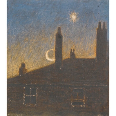 Arthur Joseph Gaskin ​​, 1924
“Back of 13 Calthorpe Road, Moonlight” 