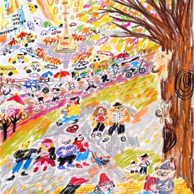纽约的自由插画家Haleigh Mun，她富有想象力、生动而有趣的作品总能在不经意间吸引人的注意，她喜欢用童稚的画法进行创作，"因为孩子可以足够勇敢地画出自己想要的东西，无辜地犯错误"。