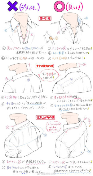 衣服褶皱画法