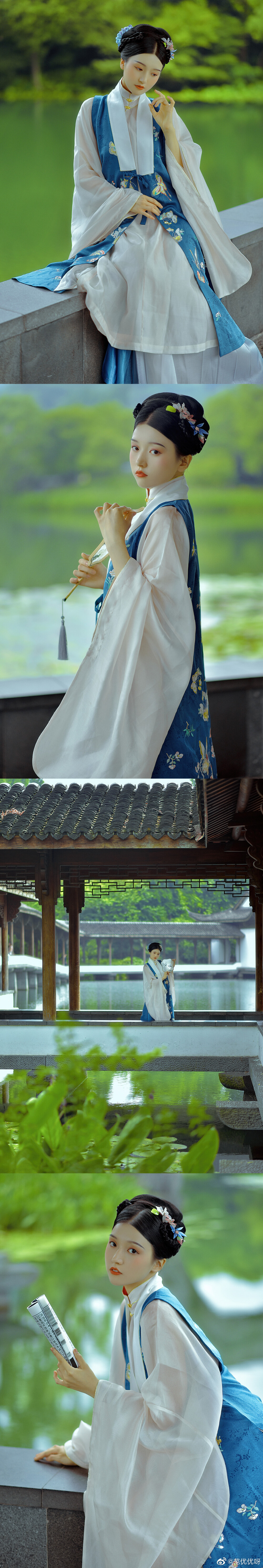 绿树阴浓夏日长 楼台倒影入池塘
PHOTO BY @-燕·脂·凝-
出境|@范优优呀
妆造|@W解影
汉服|@瞳莞汉服 ​​​