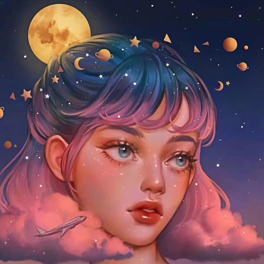 梦幻星空女生头像