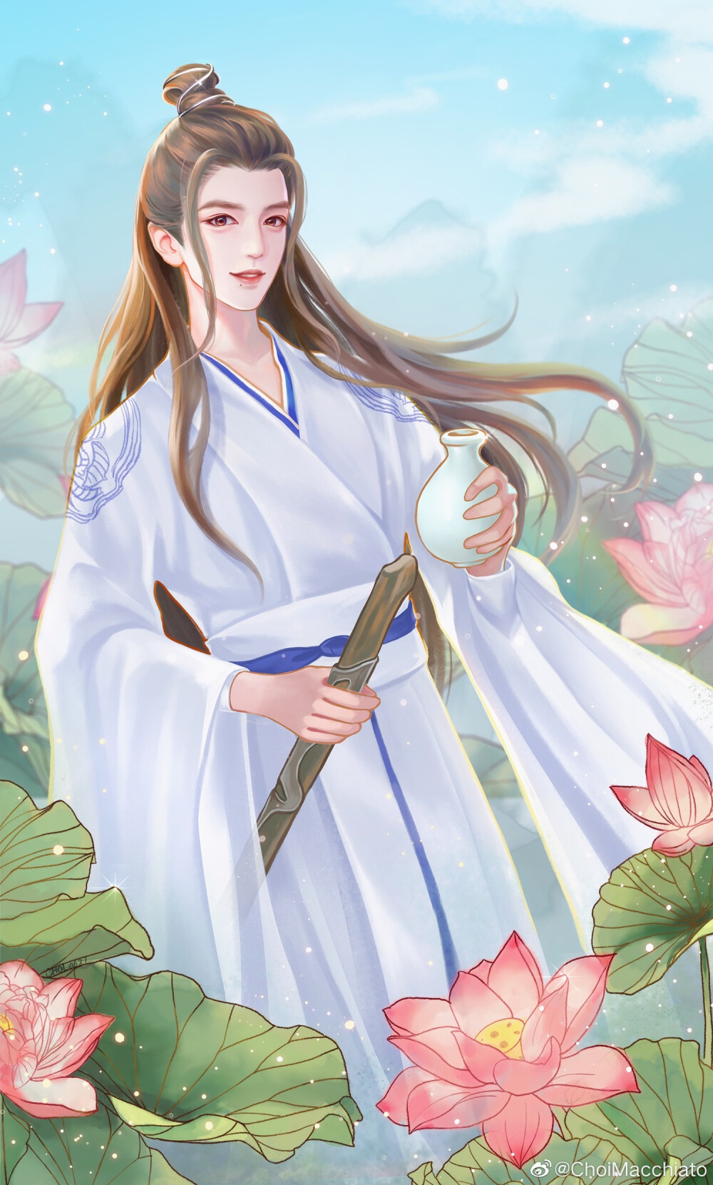 肖战魏无羡陈情令动漫壁纸头像背景