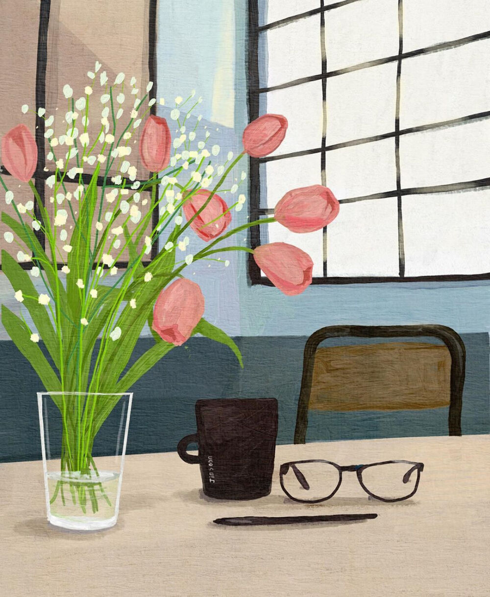 
ins: jinsoon_illu
少女与花海插画艺术手绘，色彩 视觉