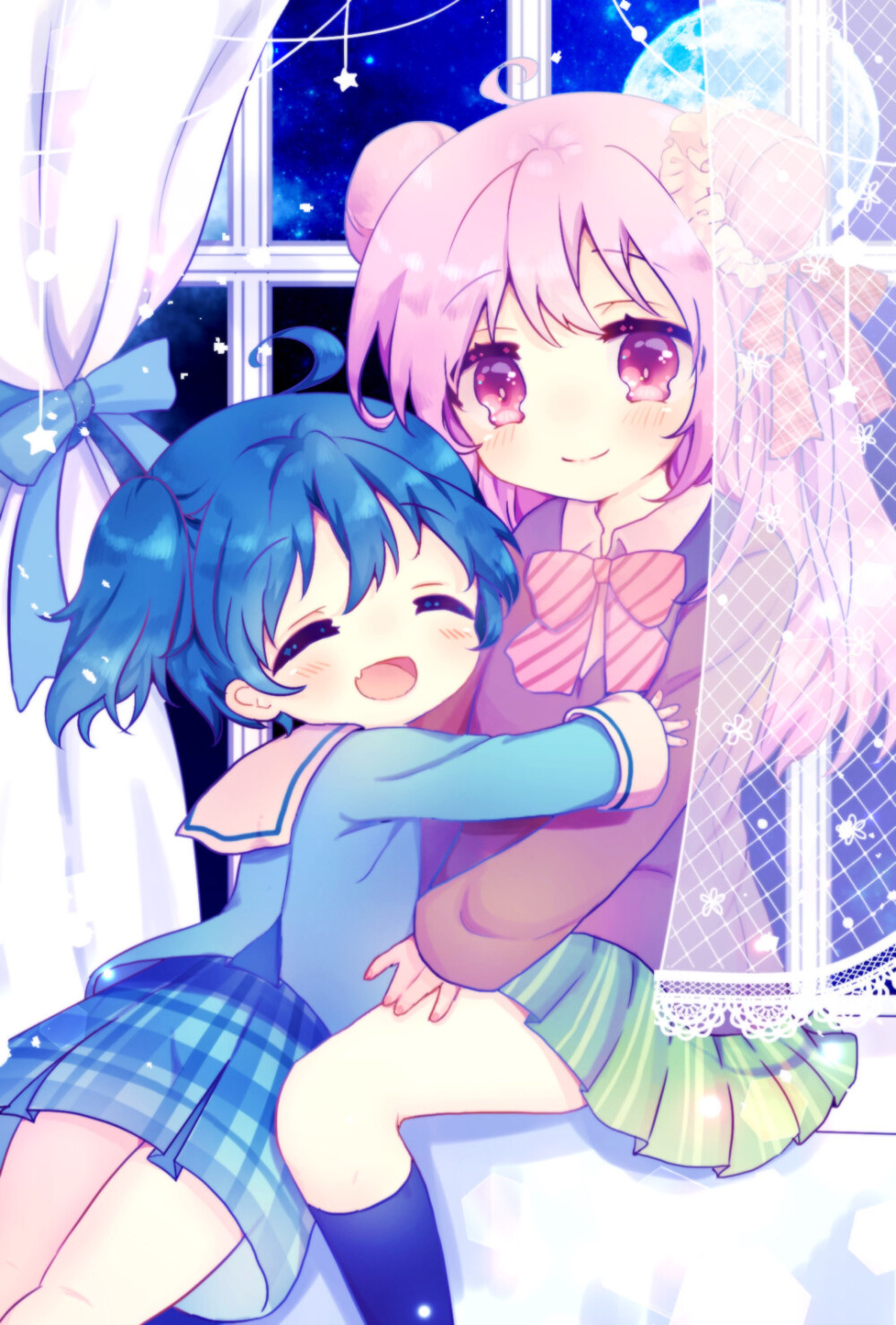 【happy sugar life】病娇 女头 动漫 同人 双人 神户盐 松坂砂糖 p站 Q版