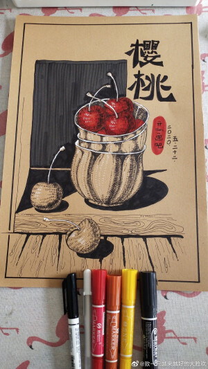 创意线描画