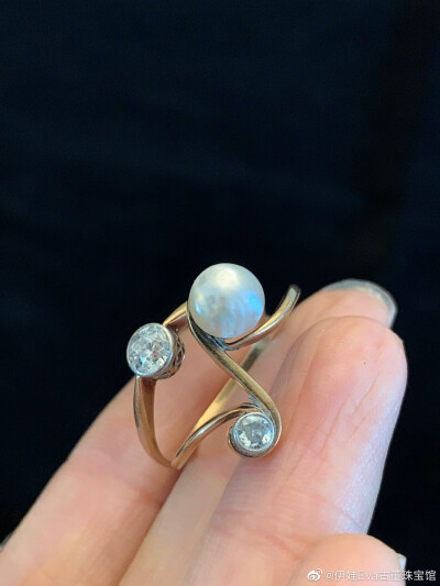 珍珠 钻石 戒指