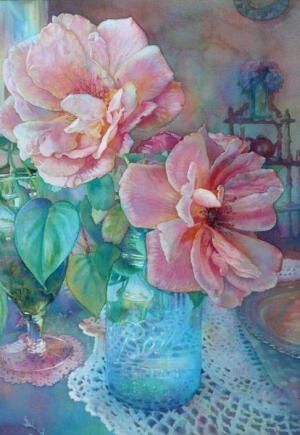 美国艺术家 Jeannie Vodden 的水彩花卉 ​​​​#绘画欣赏#  ~~转