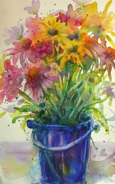 美国艺术家 Jeannie Vodden 的水彩花卉 ​​​​#绘画欣赏# ~~转