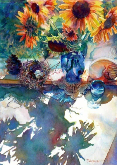 美国艺术家 Jeannie Vodden 的水彩花卉 ​​​​#绘画欣赏# ~~转