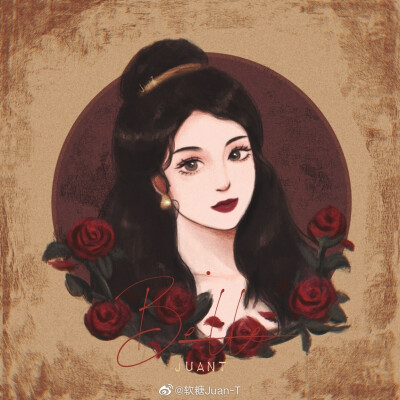 迪士尼公主，作者:软糖Juan–T ，来自微博，侵删，https://m.weibo.cn/3301345453/4514067035641988