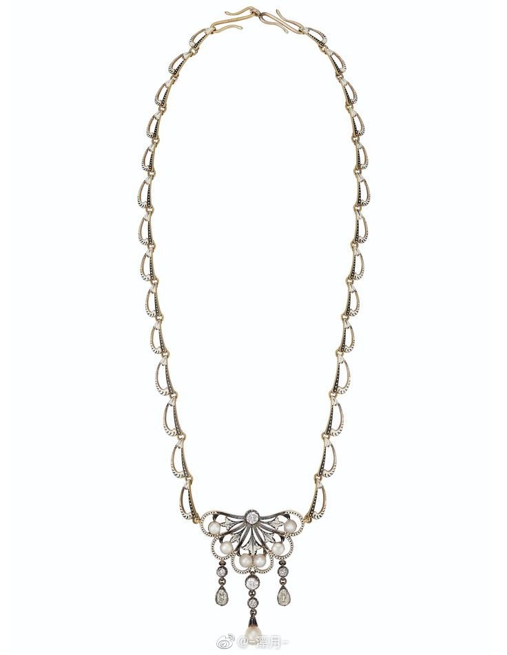 彩宝 珍珠 文艺复兴风格 项链