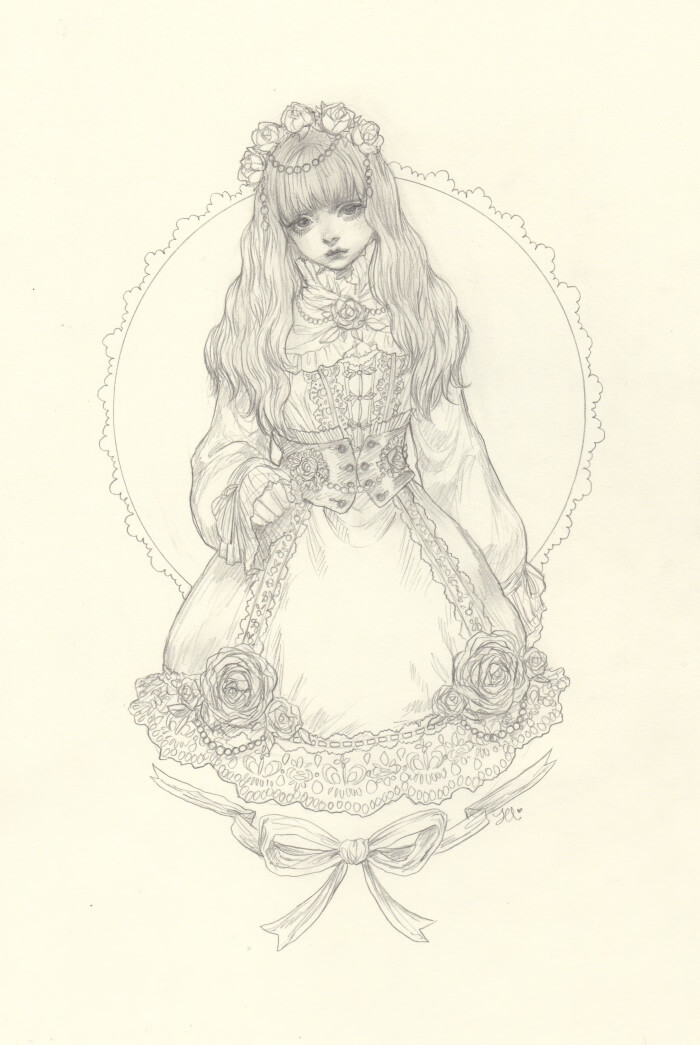插画：洛丽塔 手绘
