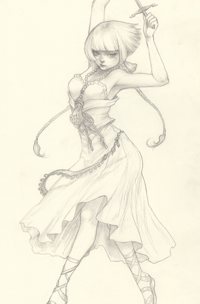 插画：洛丽塔 手绘