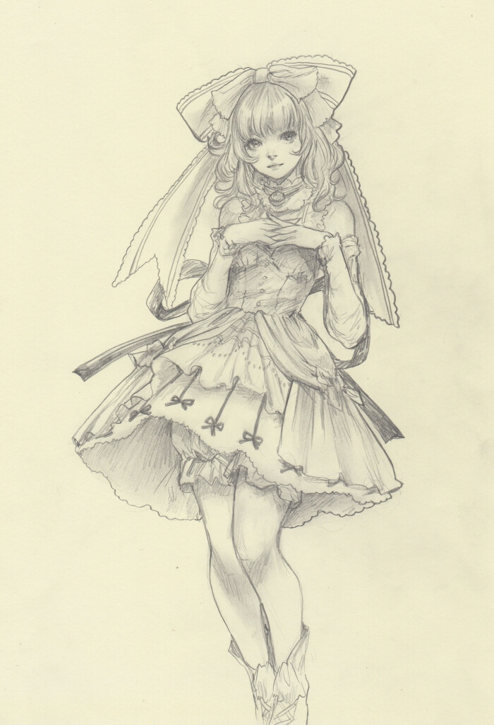 插画：洛丽塔 手绘