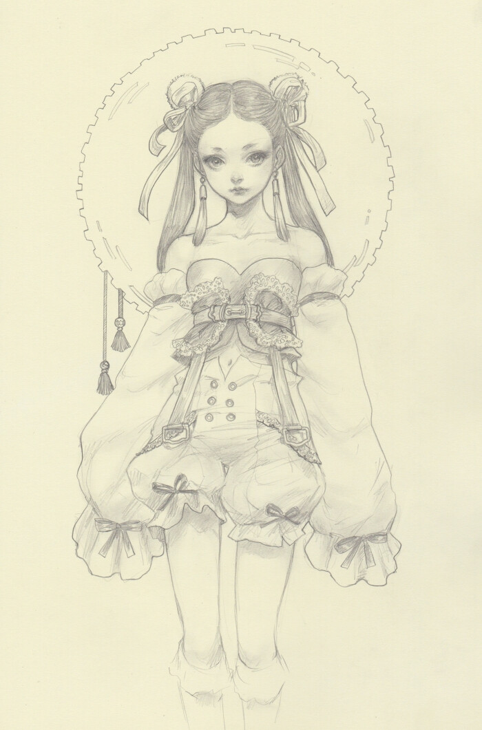 插画：洛丽塔 手绘