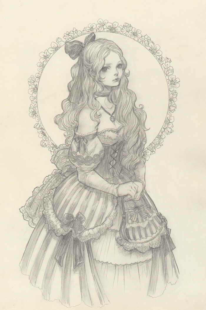 插画：洛丽塔 手绘