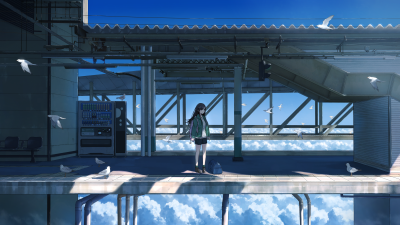 空之站台 绘师：あんよ（p id=11611809） 本作品id=82673125