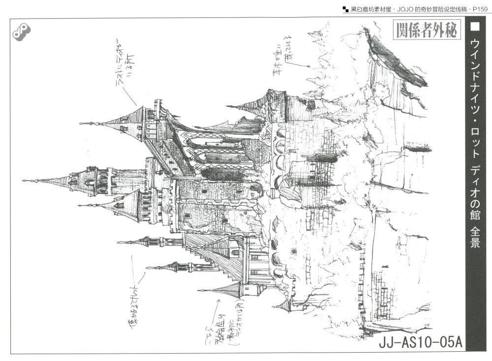 JOJO的奇妙冒险设定线稿手稿