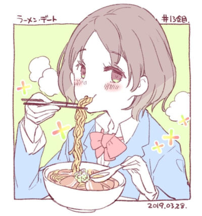 美食和少女
日本画师 もみじ真魚