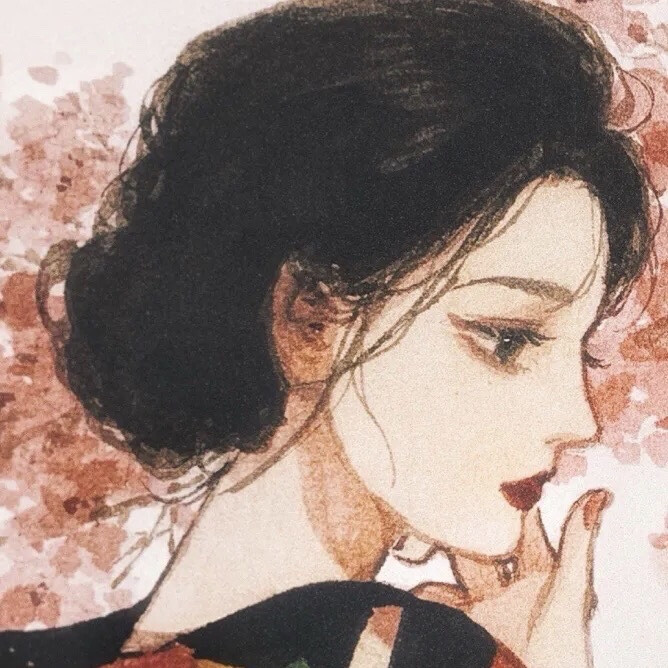 手绘插画女生头像vb阿莘