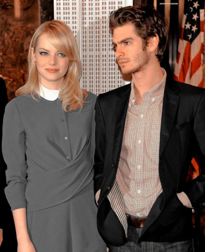 石头姐和加菲 AndrewGarfield EmmaStone