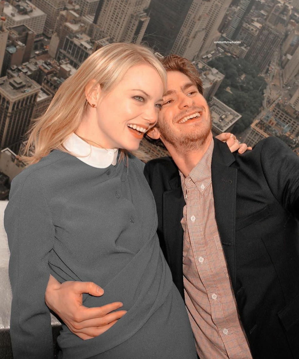 石头姐和加菲 AndrewGarfield EmmaStone