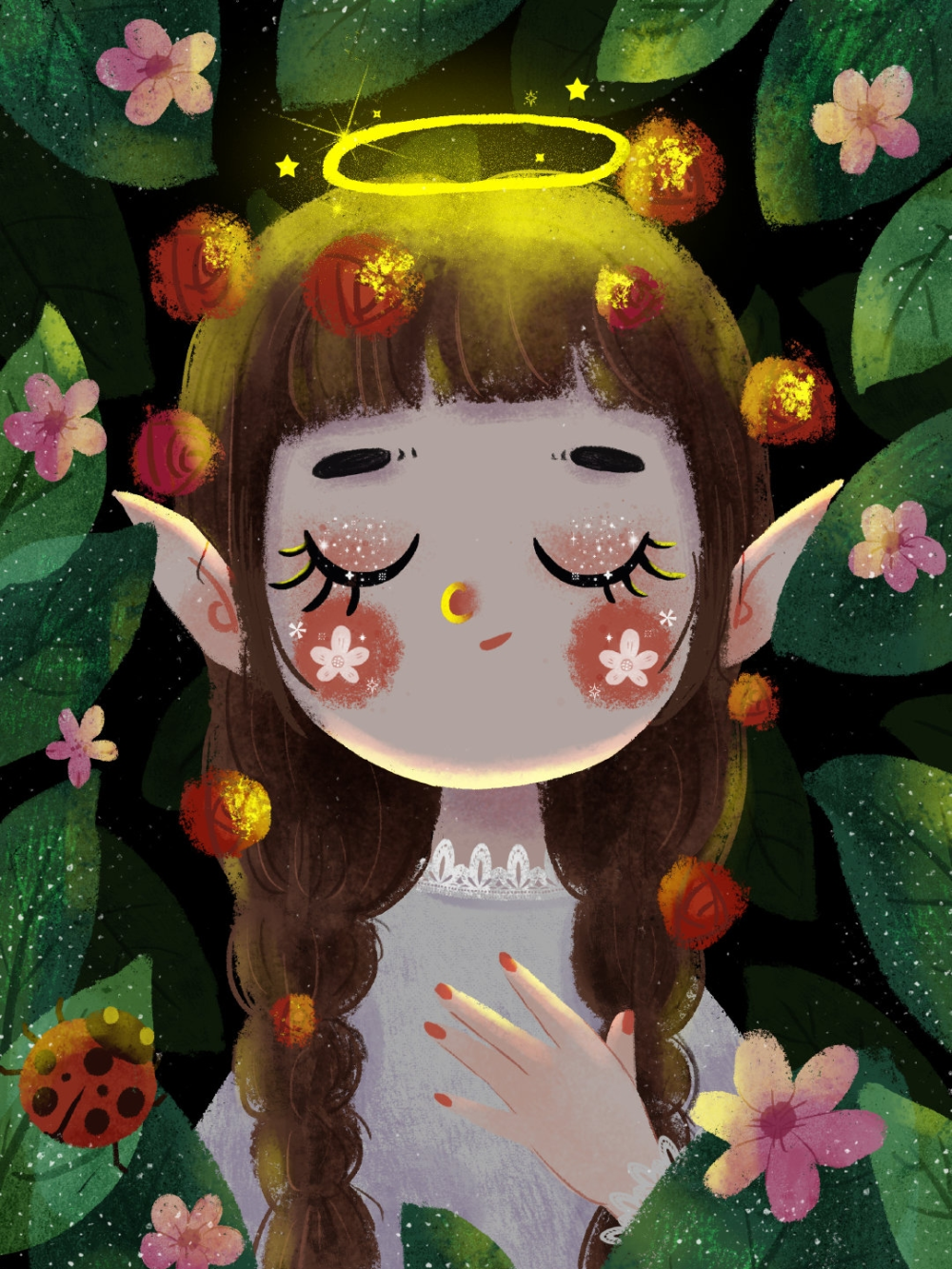 「插画头像」之八 一见钟情最让人痴迷 画师:火龙果果er(临摹minor)