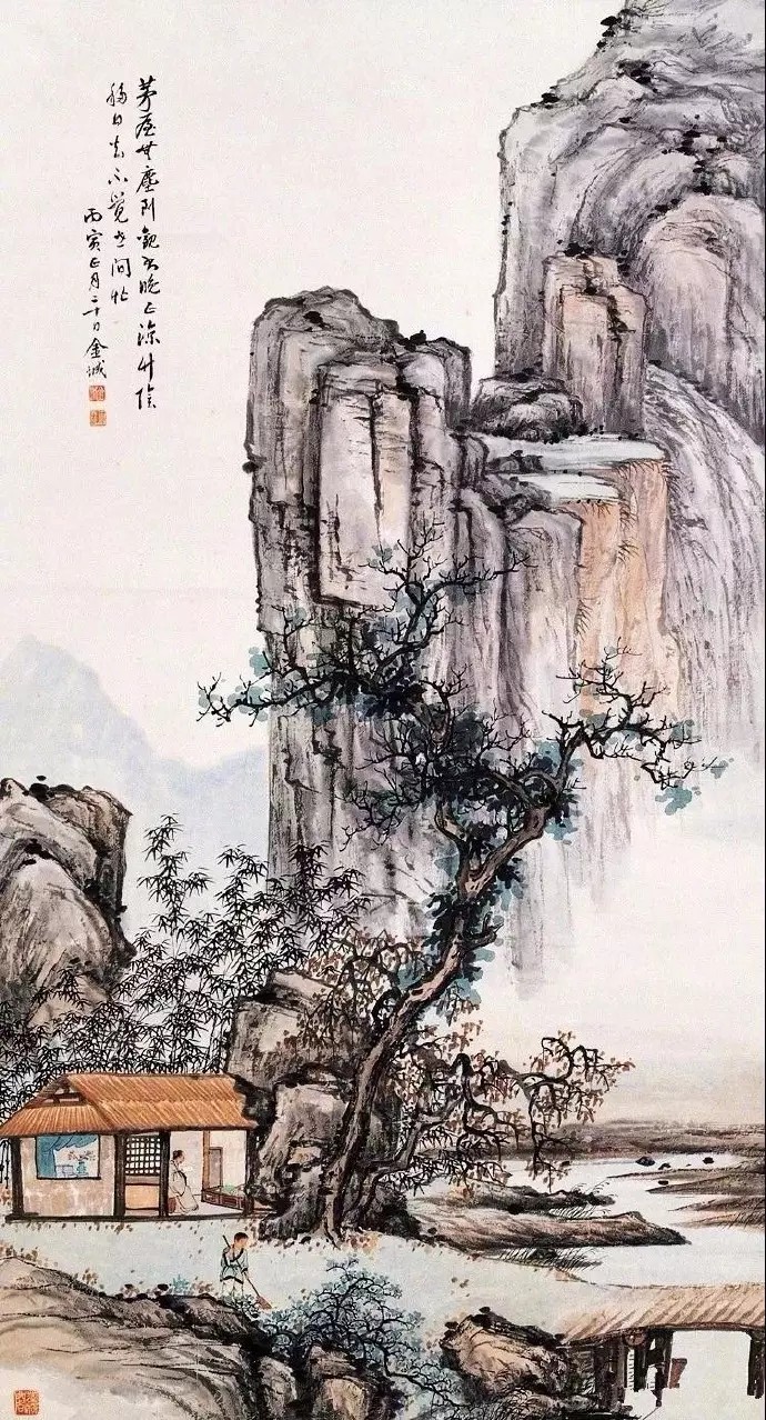 【绘画作品】这些古意盎然的山水，养心静气。