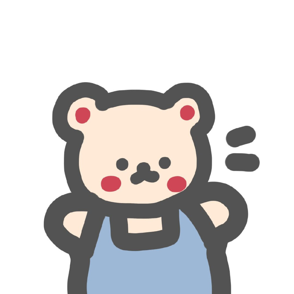 可爱头像小熊情头简笔画