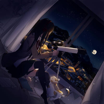 女头 星空 动漫头像
