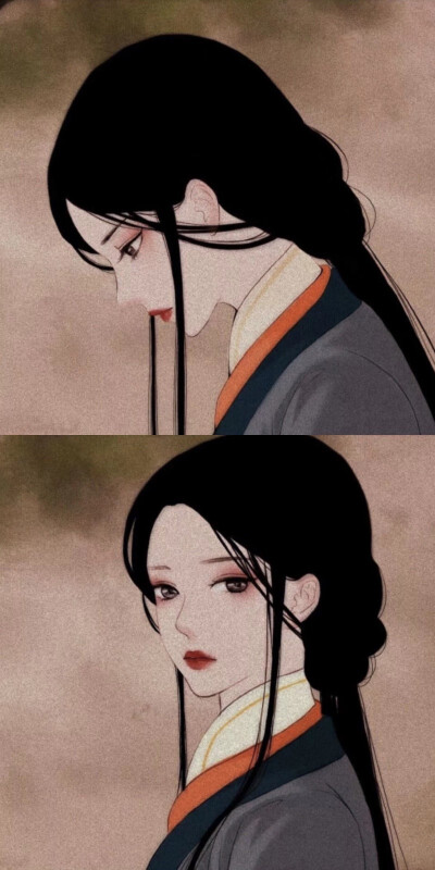 古风女子头像，背景，侠风，帅气，