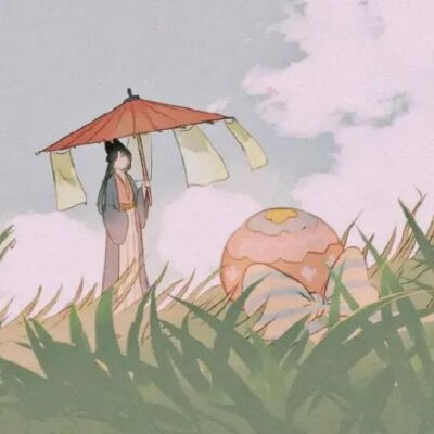 古风女子头像，背景，侠风，帅气，