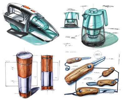 工业设计产品手绘。
来源:卓尔谟工业设计小站（微信公众号）